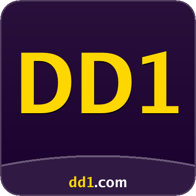 Logotipo dd1 em dourado sobre fundo escuro