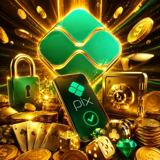 Ícone de pagamento PIX dourado